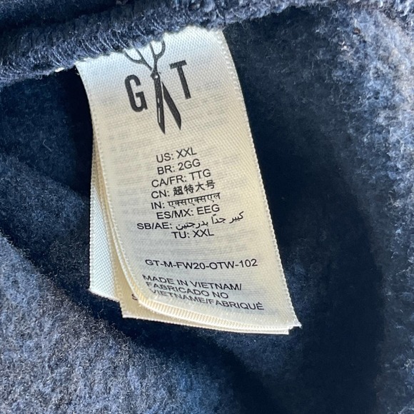 Goodthreads Jacket Mens XXL 2X Blue Hooded Snap Long Sleeve Fleece Lined - Picture 4 of 11